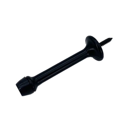 Orca Hardware HD Rigid Door Stop With Black Tip, Zinc Alloy, 3 Length, US10B Oil-Rubbed Bronze Finish DSR-30Z-10B